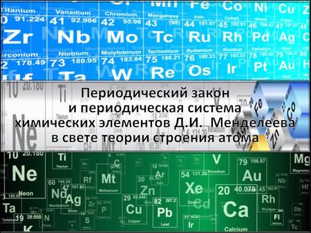 Химия 8 класс Тема: ПЗ и ПСХЭ Д.И,Менделеева в свете теории строения атома
