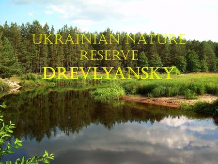 Ukrainian Nature Reserve Drevlyansky. General Information Natural Reserve Drevlyansky - a protected area within the Naroditsky district of Zhytomyr.