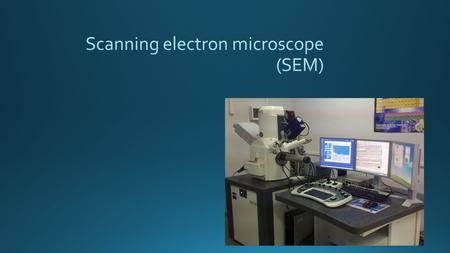 A scanning electron microscope is a type of electron microscope that produces images of a sample by scanning the surface with a focused beam of electrons.