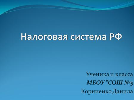 Налоговая система РФ 