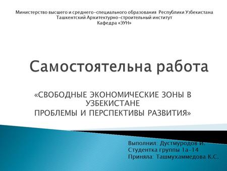 Курсовая работа: Свободные экономические зоны в Республике Беларусь