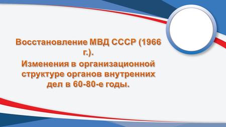 23 июля 1966 г. Министерство охраны общественного порядка СССР.
