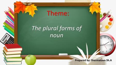  The plural forms of noun 