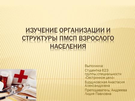 Изучение организации структуры ПМСП взрослого населения. Терапия