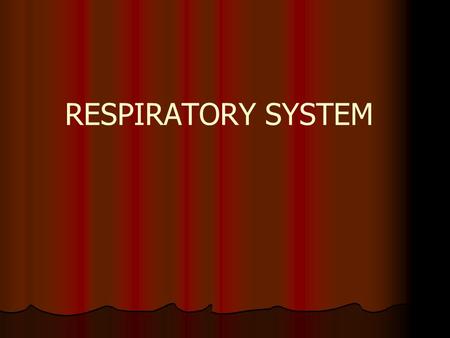RESPIRATORY SYSTEM. Respiratory system consists of: The nose The nose The larynx The larynx The trachea The trachea The bronchi The bronchi The lungs.