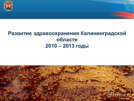 Развитие здравоохранения Калининградской области 2010 – 2013 годы.