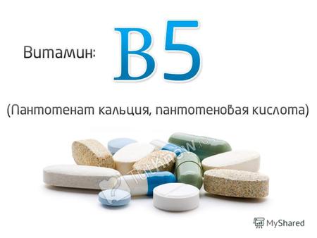 Витамин B5 Оглавление Описание Участие витамина В5 в биохимических процессах. Участие витамина В5 в биохимических процессах. Источники пантотеновой кислоты.