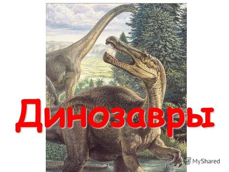 Динозавры Динозавры исчезли давным давно. Последние жили 65 миллионов лет назад. Они вымерли из-за изменения климата на планете.