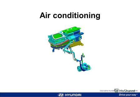 1 Air conditioning Copyright by Hyundai Motor Company. All rights reserved. Air conditioning.