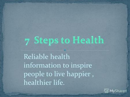 7 Steps to Health - 7 шагов к здоровью на английском языке