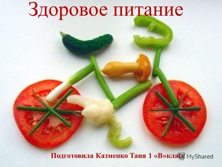 Подготовила Казменко Таня 1 «В»класс Здоровое питание.