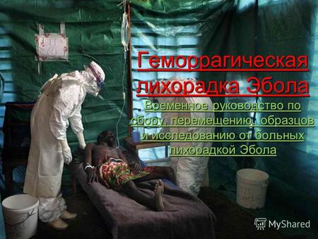 Геморрагическая лихорадка Эбола Временное руководство по сбору, перемещению, образцов и исследованию от больных лихорадкой Эбола.