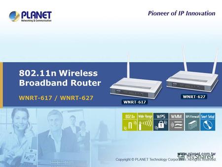 802.11n Wireless Broadband Router WNRT-617 / WNRT-627 Icon5Icon4Icon3 WNRT-617 WNRT-627.