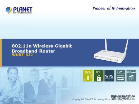 802.11n Wireless Gigabit Broadband Router WNRT-632 Icon5Icon4Icon3Icon2Icon1.