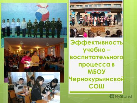Эффективность учебно – воспитательного процесса в МБОУ Чернокурьинской СОШ.