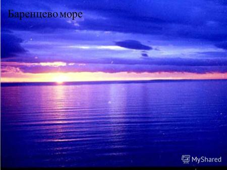 Баренцево море. Баренцево море ( норв. Barentshavet, до 1853 Мурманское море, Мурман ) окраинное море Северного Ледовитого океана. Оно омывает берега.