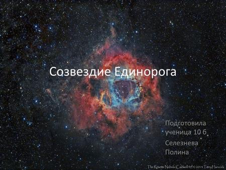 Созвездие Единорога Подготовила ученица 10 б Селезнева Полина.