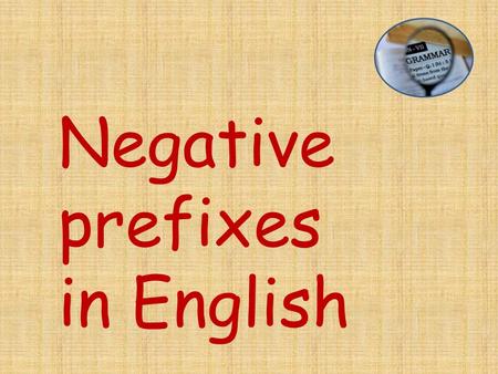 Negative prefixes in English