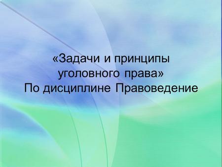 Реферат: Понятие, задачи и система уголовного права Казахстана